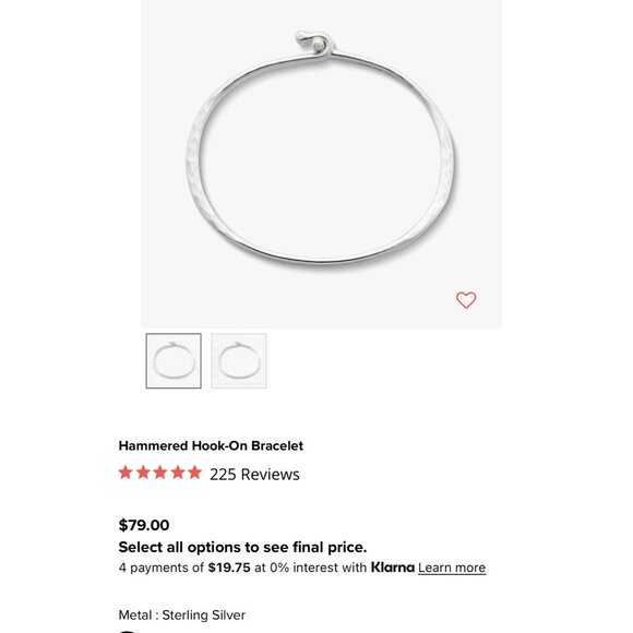 James Avery Hammered Hook-On Bangle - Picture 7 of 7